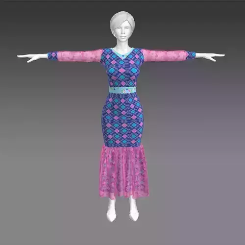 Hmong fashion dress design for girl