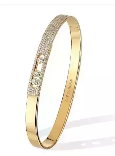 Move Noa pave set diamond bangle bracelet for women