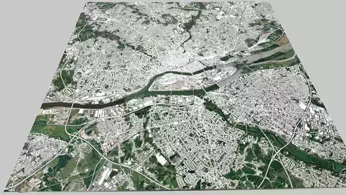 Cityscape Nantes France 