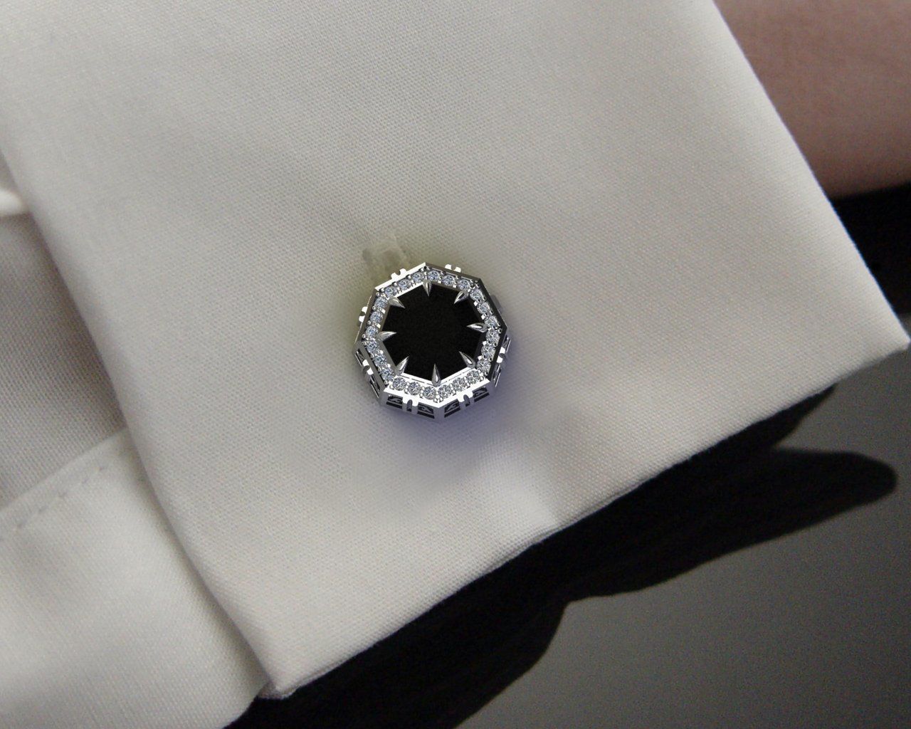 Cufflinks Sheyx  3D print model_4