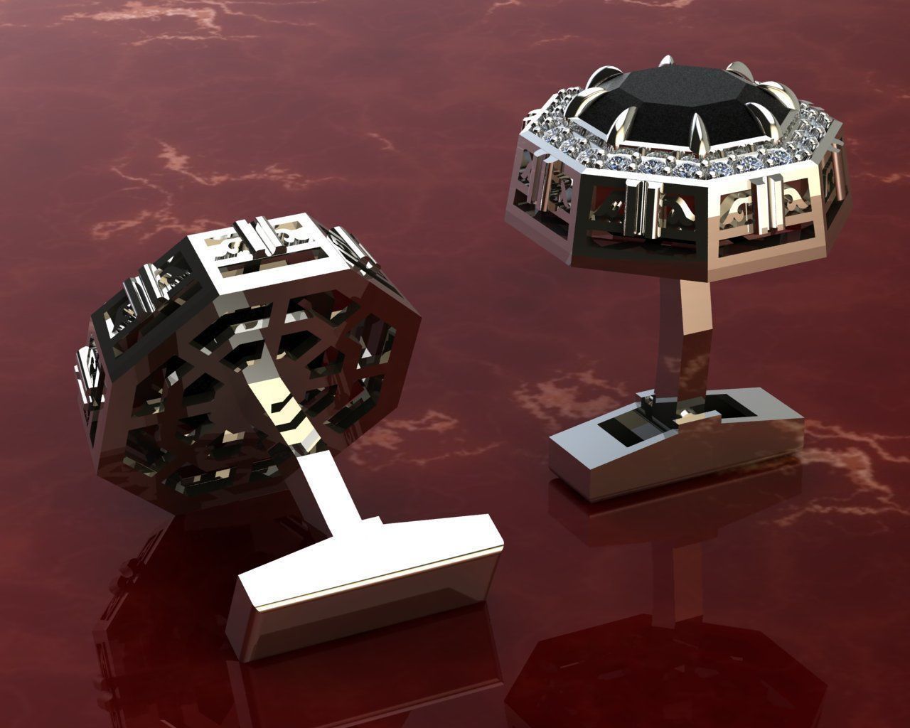 Cufflinks Sheyx  3D print model_1