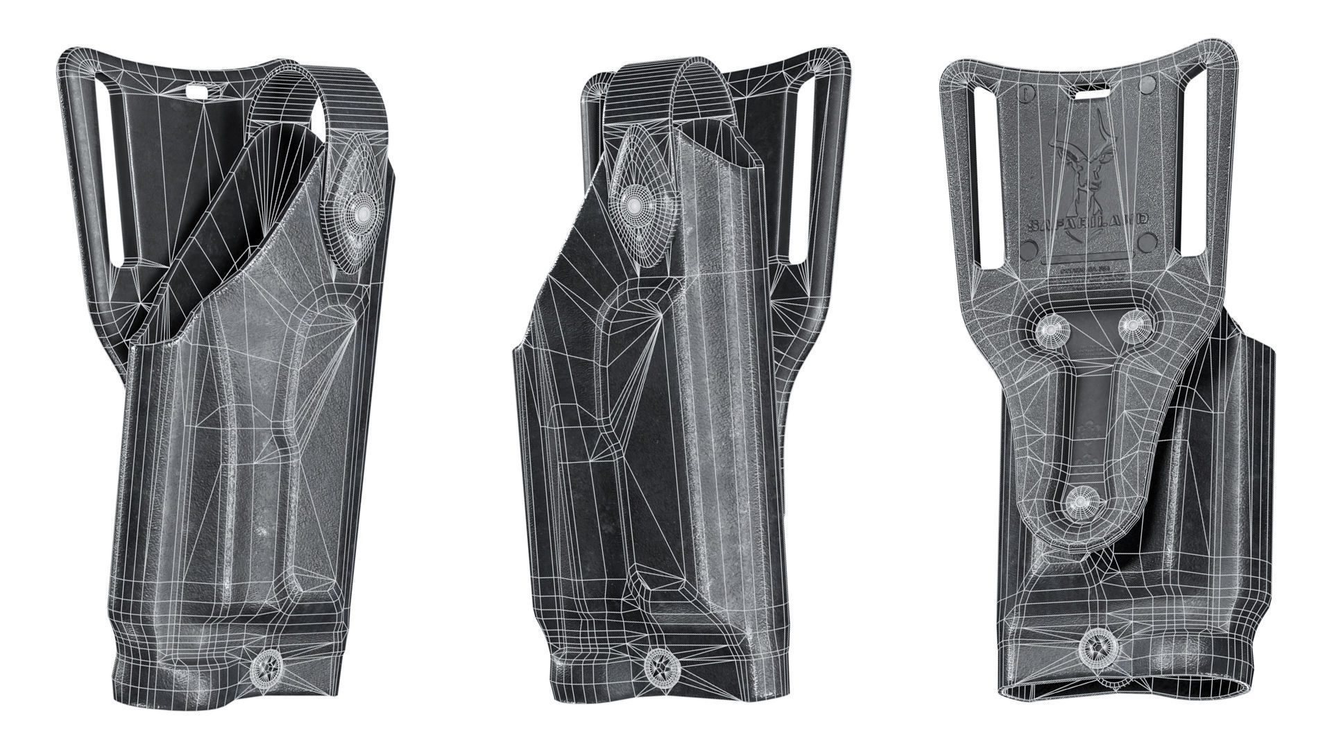 MILITARY Holster Safariland 6820 SLS Low-poly 3D model_9