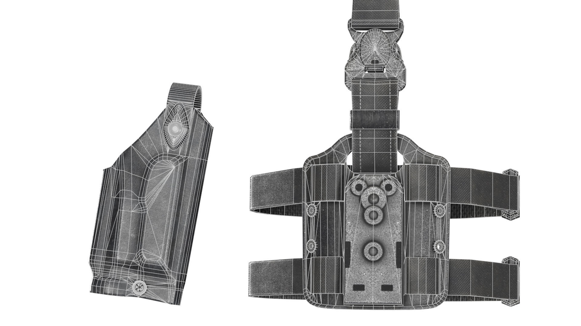 MILITARY Holster Safariland 6820 SLS Low-poly 3D model_8