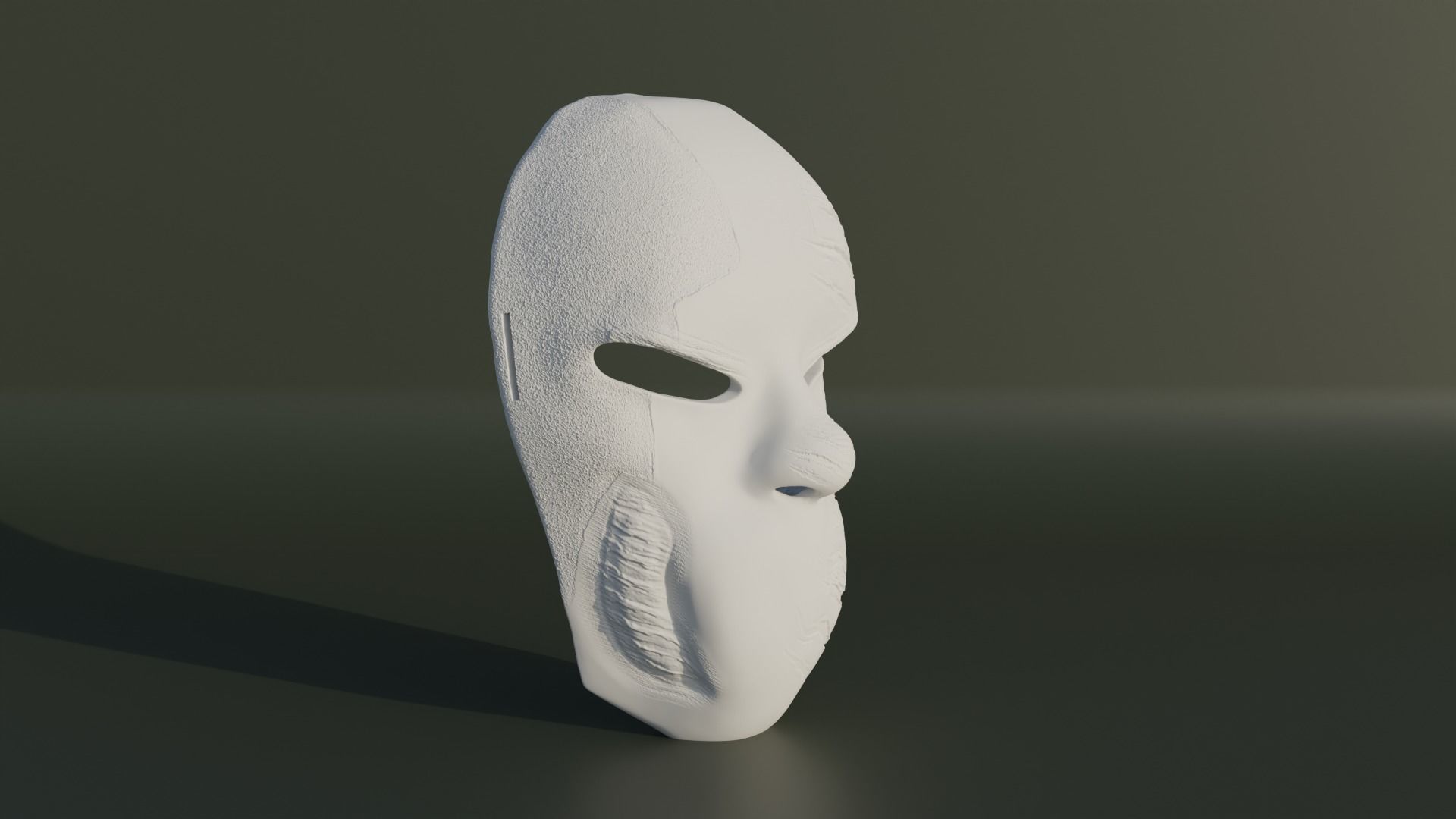 Injured Face Mask - Superhero Cosplay Mask 3D print model_4