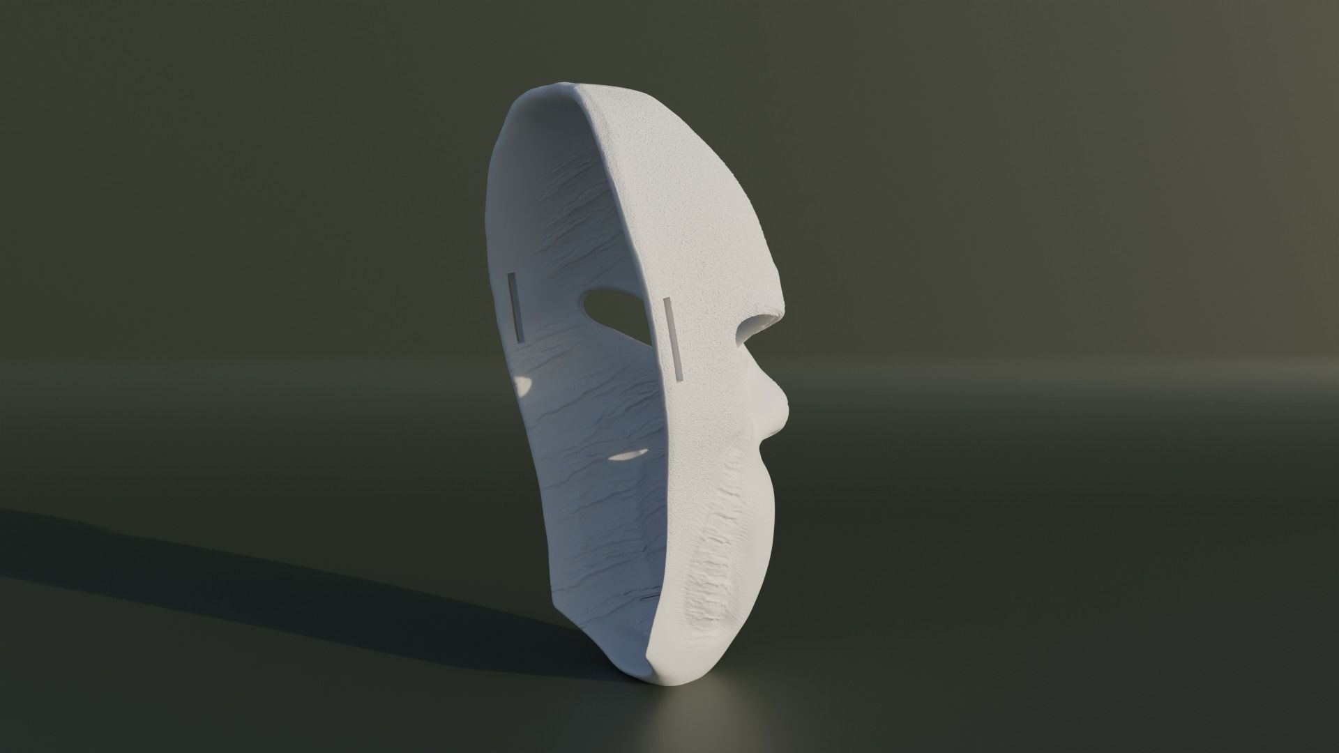 Injured Face Mask - Superhero Cosplay Mask 3D print model_6