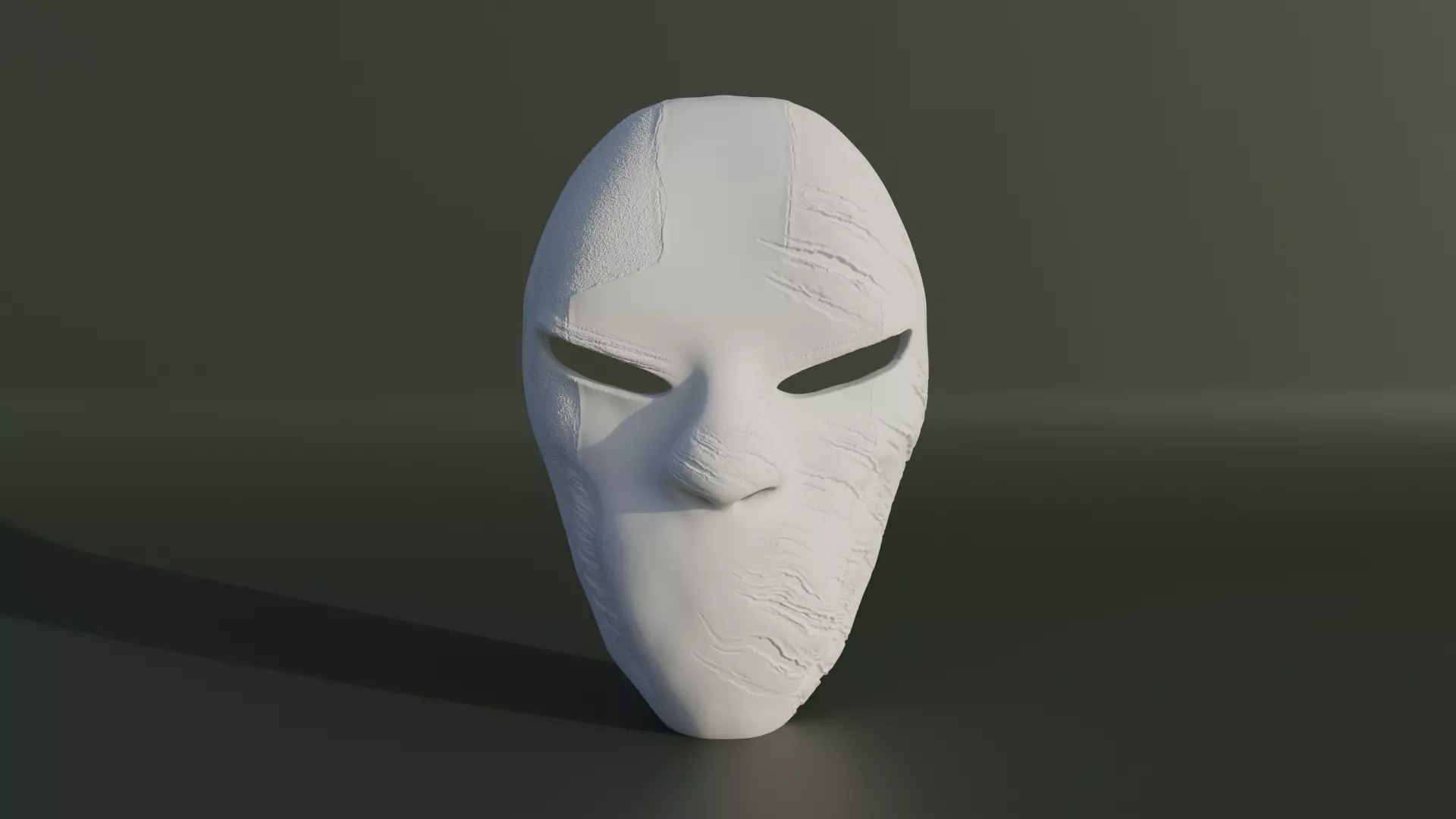 Injured Face Mask - Superhero Cosplay Mask 3D print model_0