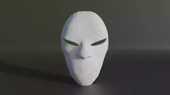 Injured Face Mask - Superhero Cosplay Mask 3D print model
