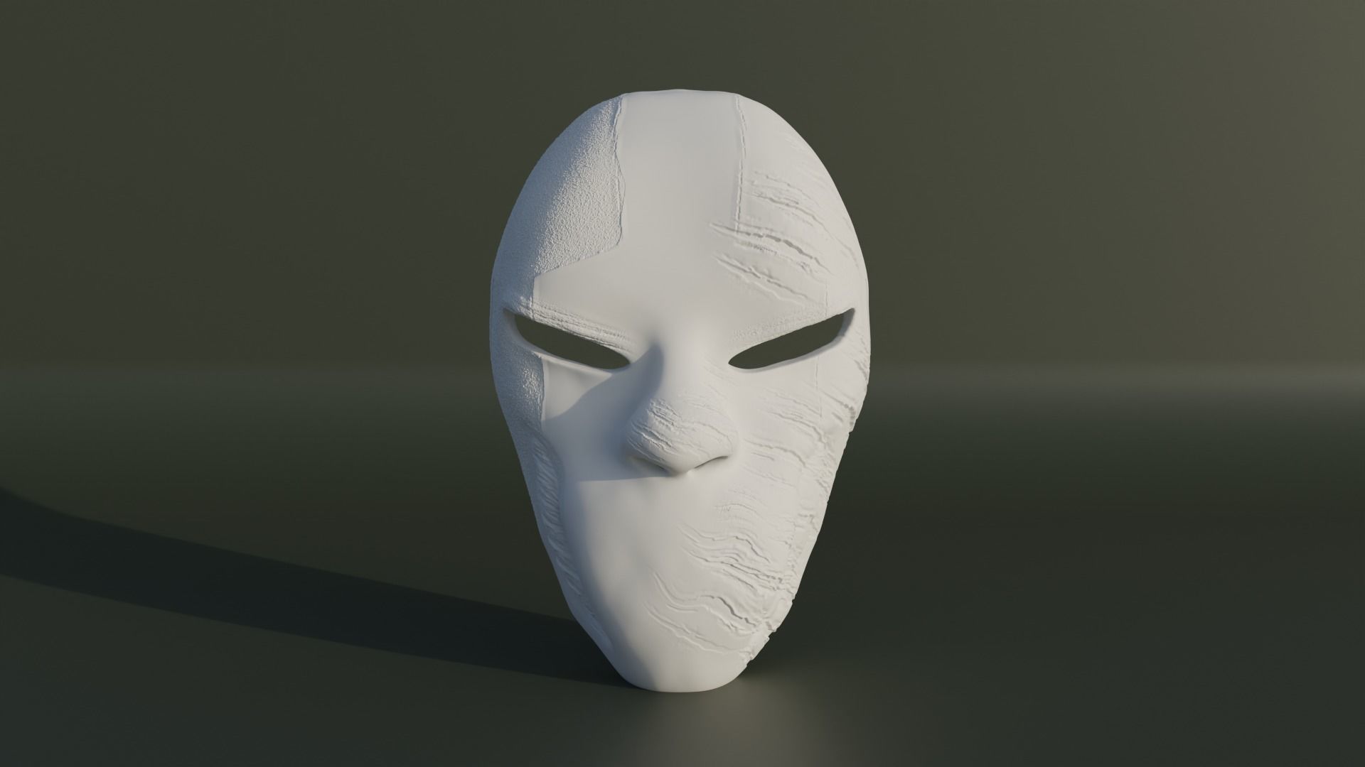 Injured Face Mask - Superhero Cosplay Mask 3D print model_11