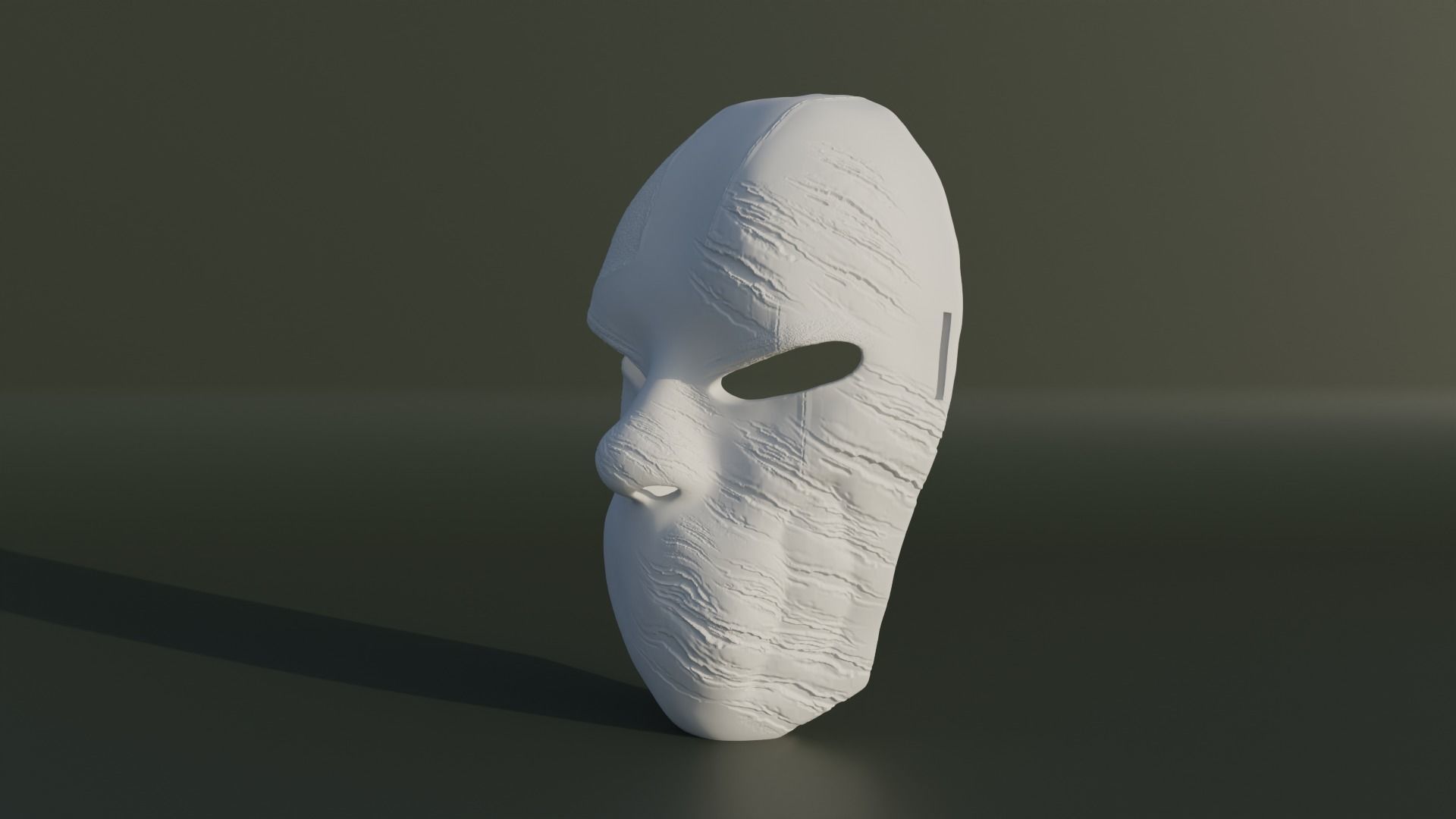 Injured Face Mask - Superhero Cosplay Mask 3D print model_9