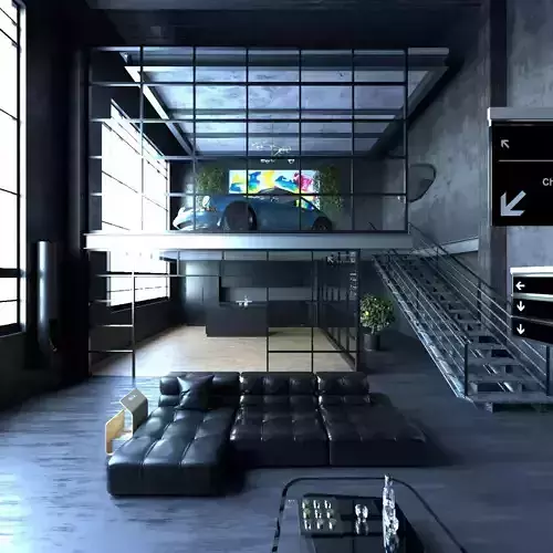 Man Cave in cinema 4D  Corona render 3D model