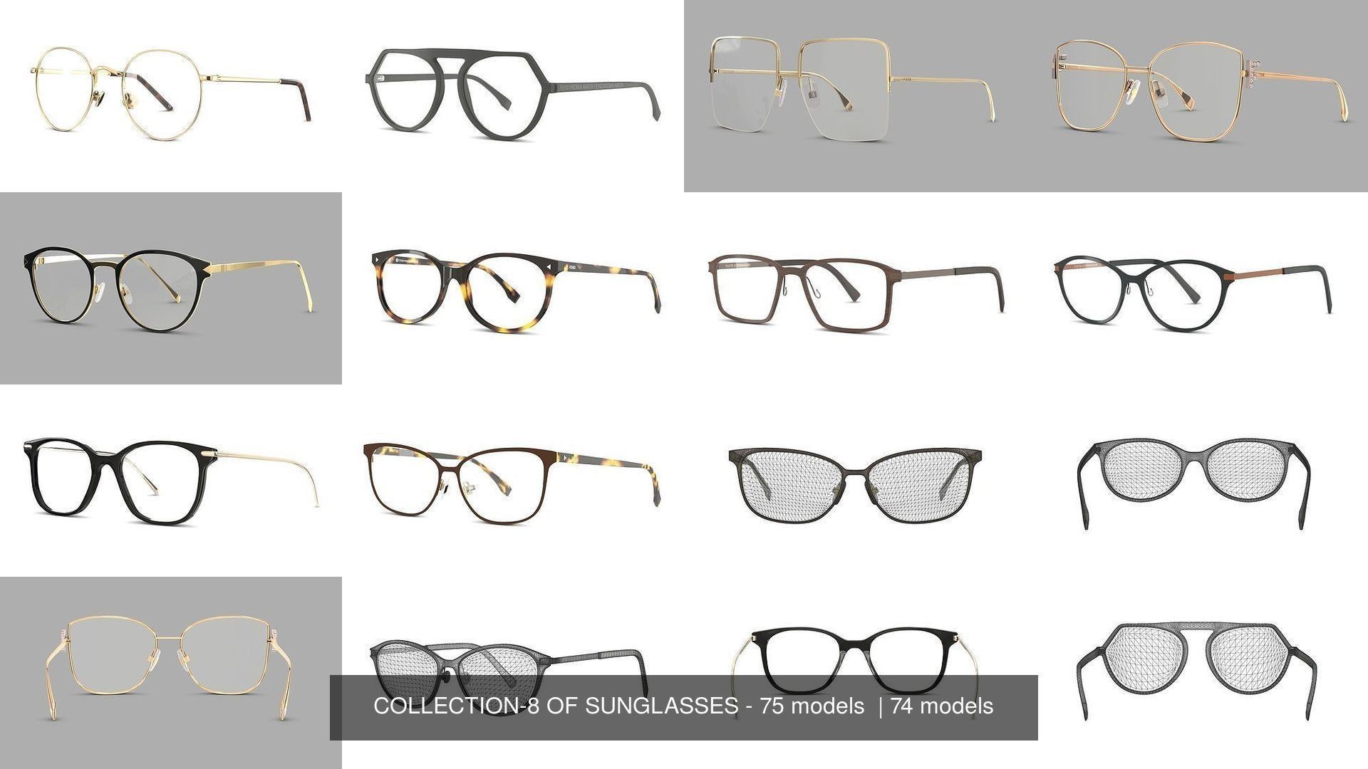 COLLECTION-8 OF SUNGLASSES - 75 models  _12