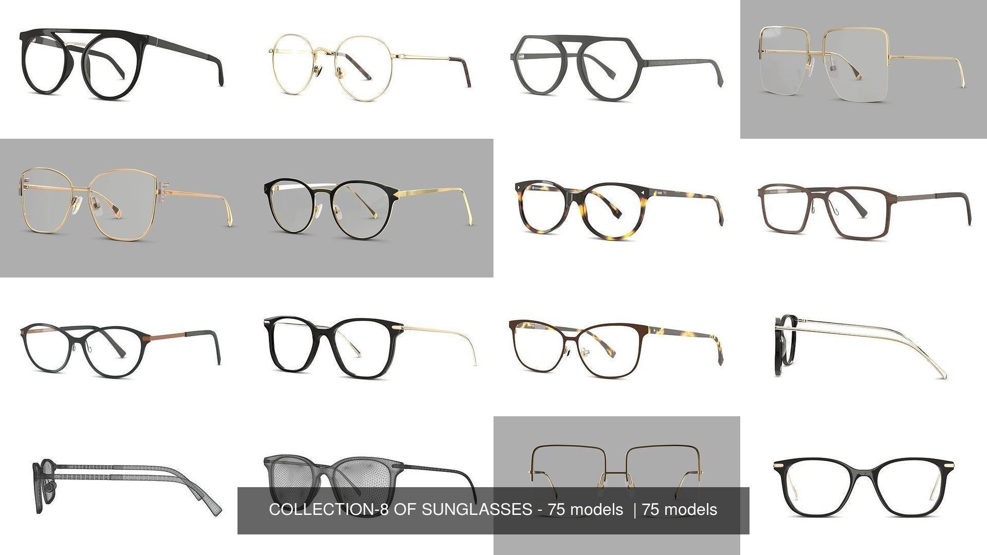 COLLECTION-8 OF SUNGLASSES - 75 models  _11