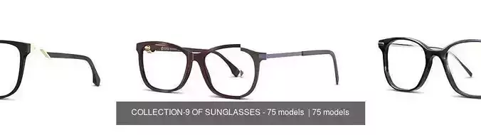 COLLECTION-9 OF SUNGLASSES - 75 models  