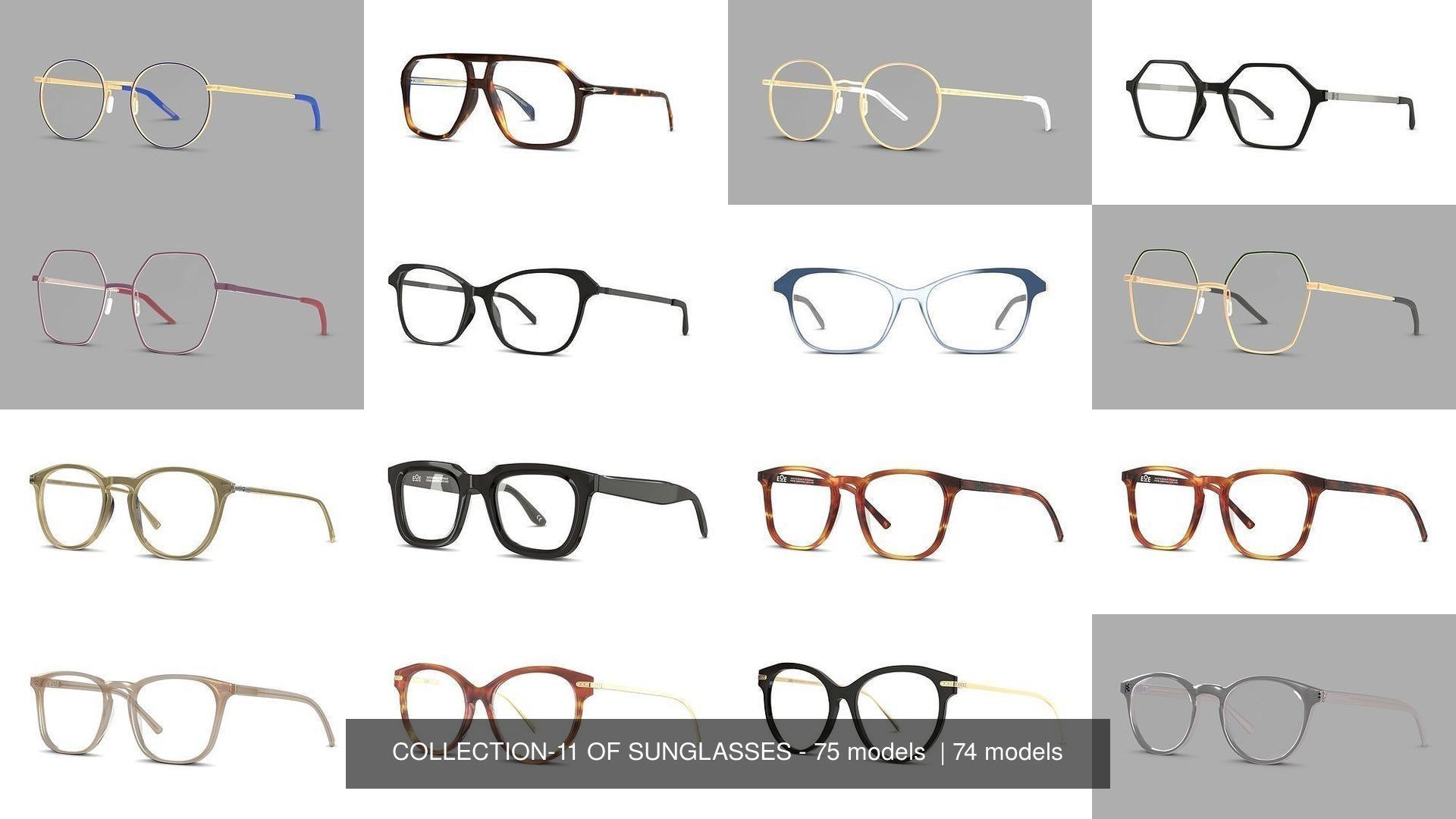 COLLECTION-11 OF SUNGLASSES - 75 models  _6