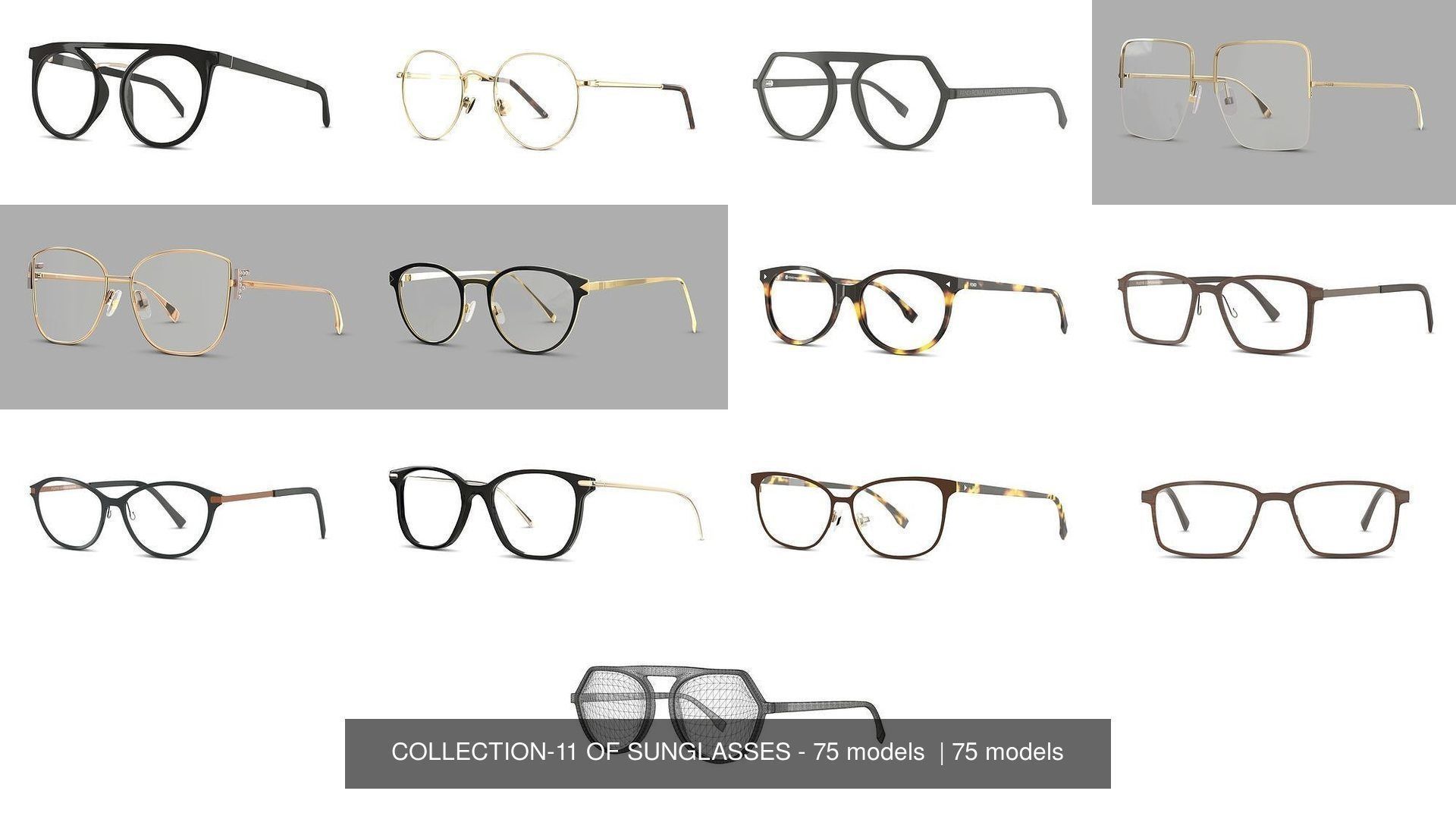 COLLECTION-11 OF SUNGLASSES - 75 models  _11