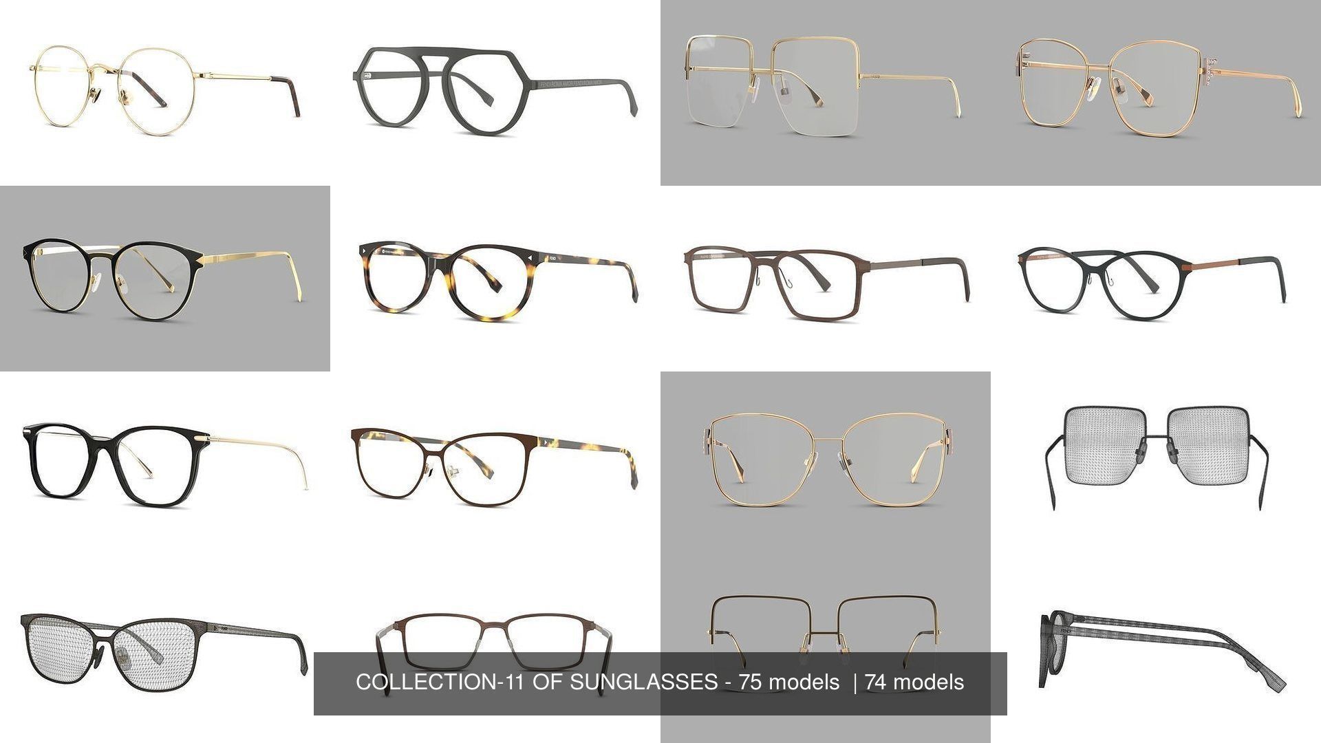 COLLECTION-11 OF SUNGLASSES - 75 models  _12