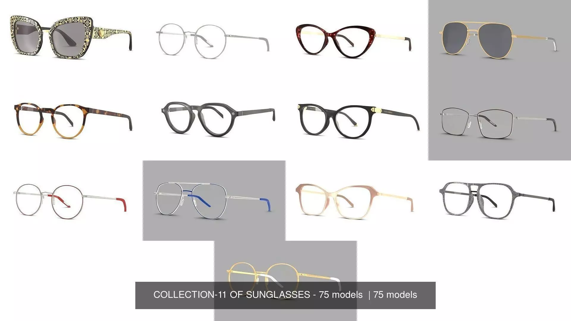 COLLECTION-11 OF SUNGLASSES - 75 models  _0