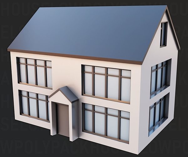 House Pack low poly Low-poly 3D model 3