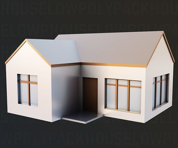 House Pack low poly Low-poly 3D model 5