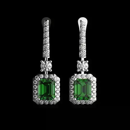 Earrings with a sprinkling of stones