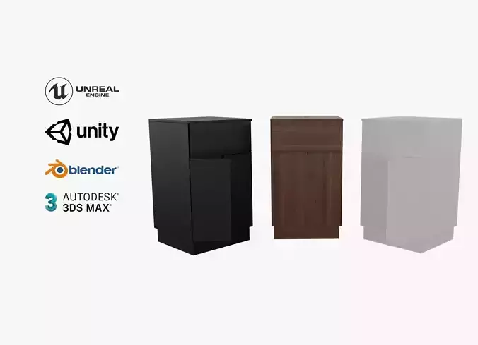 Bathroom Cabinet Low Poly