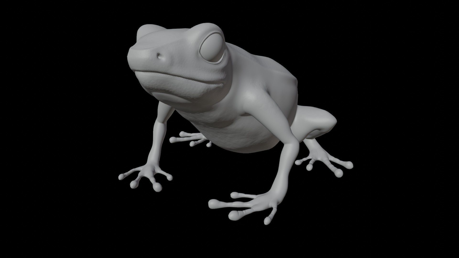 Dart Frog Low-poly 3D model_5