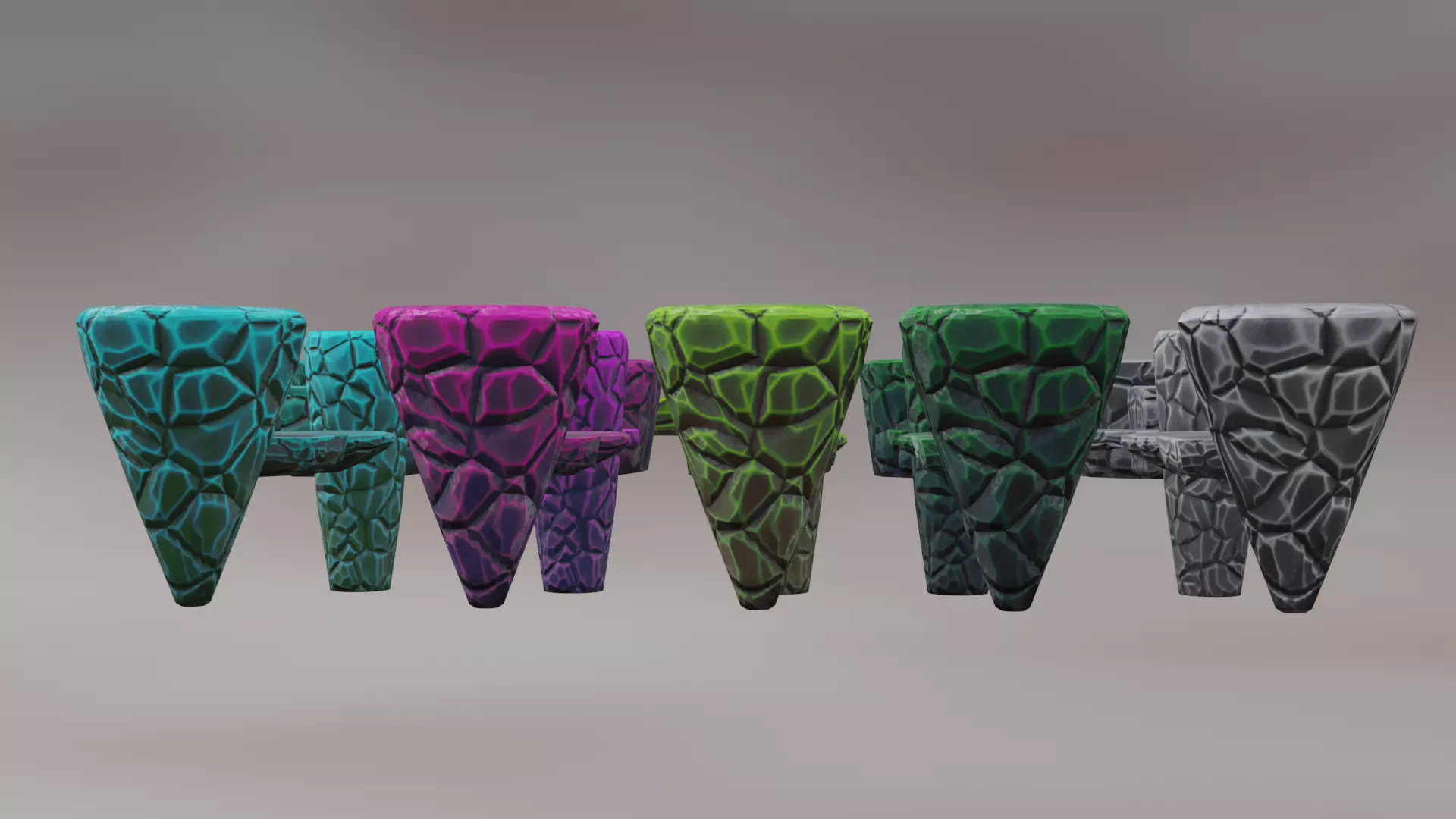 Stylized low poly rocks pack Low-poly 3D model