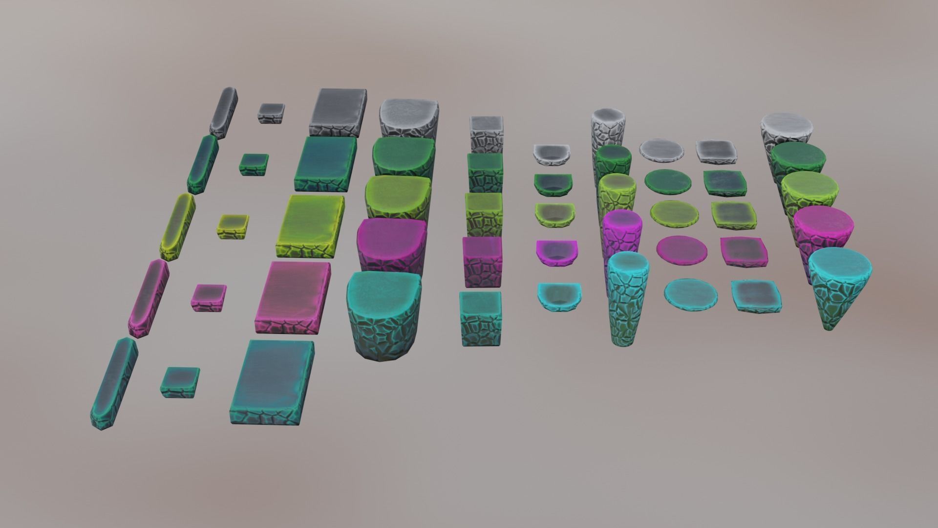3D model Stylized low poly rocks pack VR / AR / low-poly | CGTrader