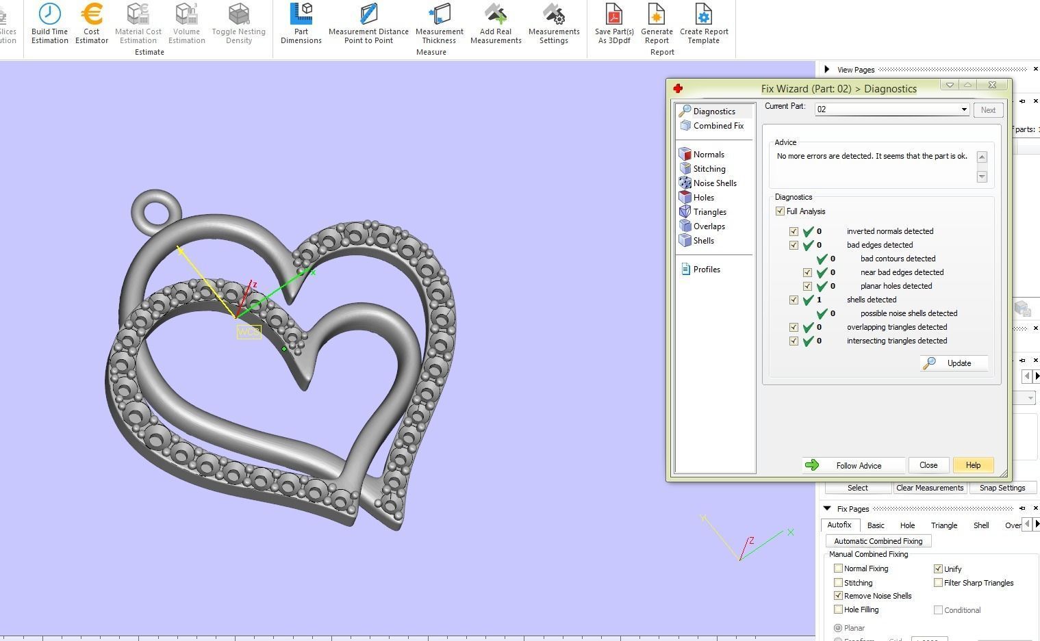 Pendant Heart Diamonds Style 10 3D print model_11