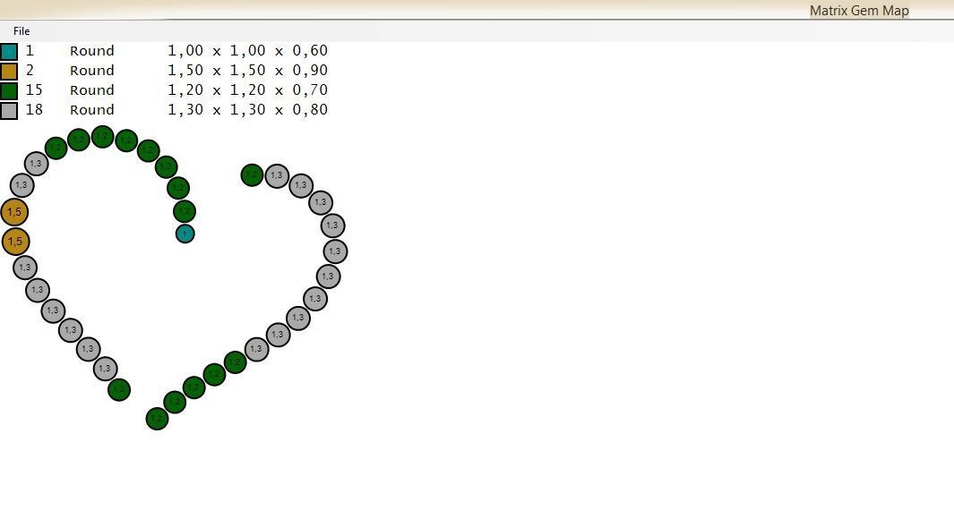Pendant Heart Diamonds Style 10 3D print model_8