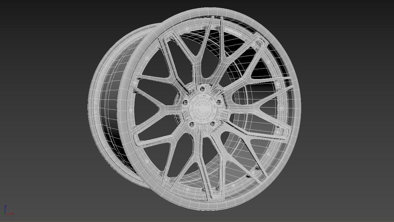 Vibrant Forged Rims 3D model_3