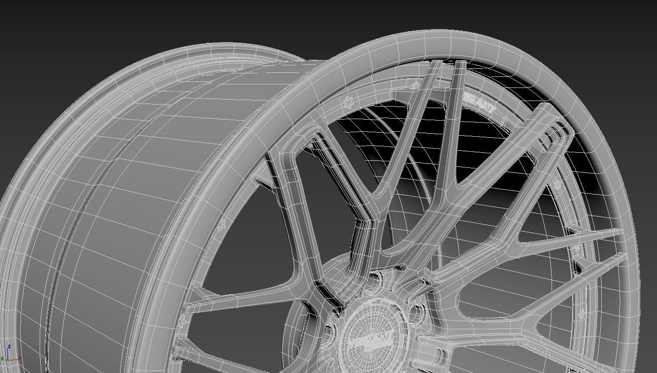 Vibrant Forged Rims 3D model_4