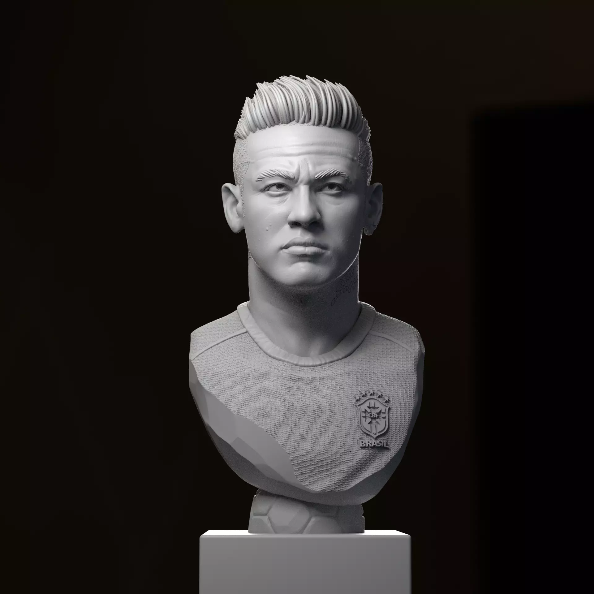 Neymar Bust for 3d printing 3D print model