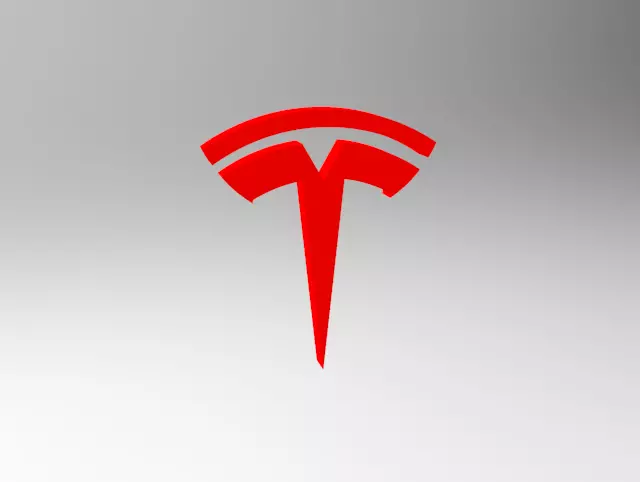tesla logo  3D print model_0
