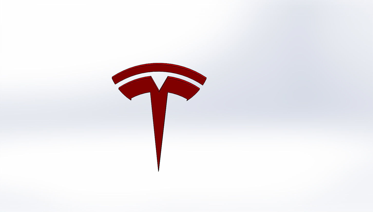 tesla logo  3D print model_3