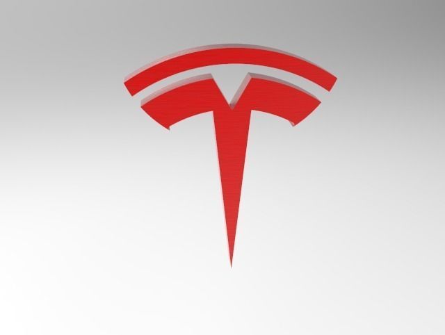 tesla logo  3D print model_2