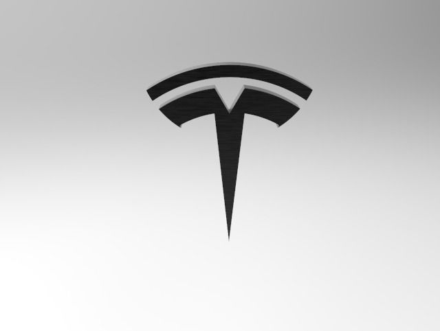 tesla logo  3D print model_1