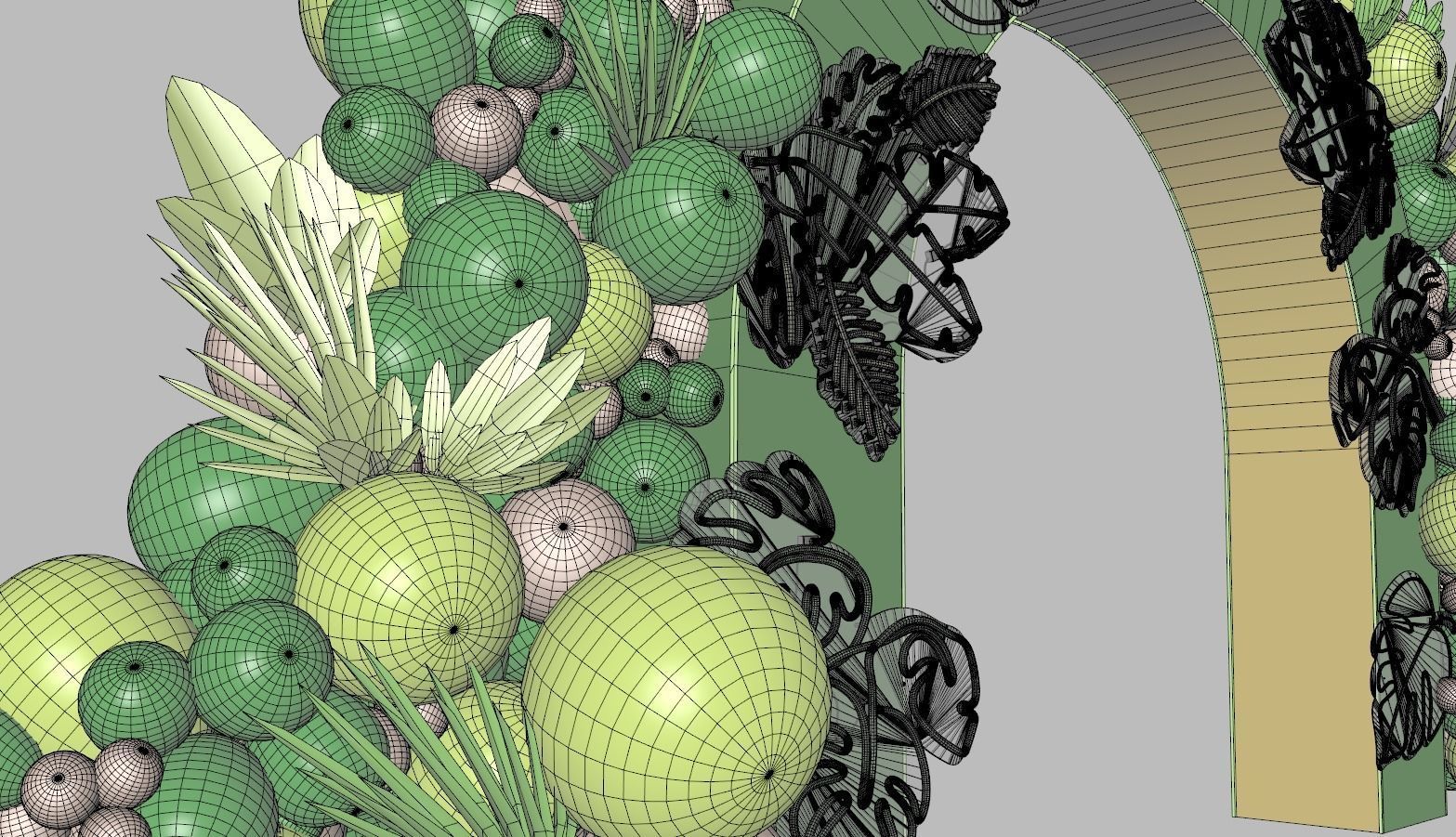 Balloon Entrance Arch 3D model_7