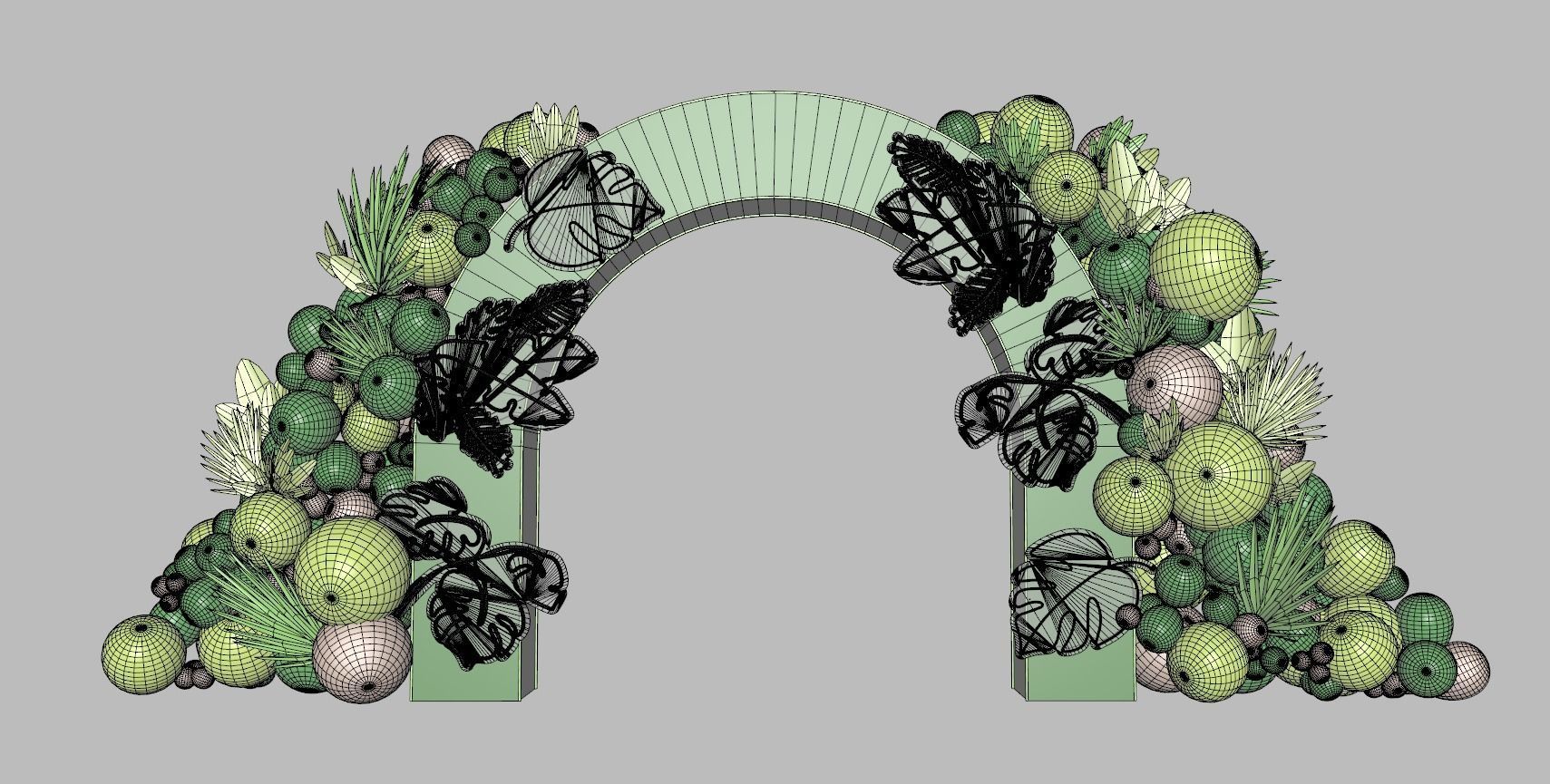 Balloon Entrance Arch 3D model_6