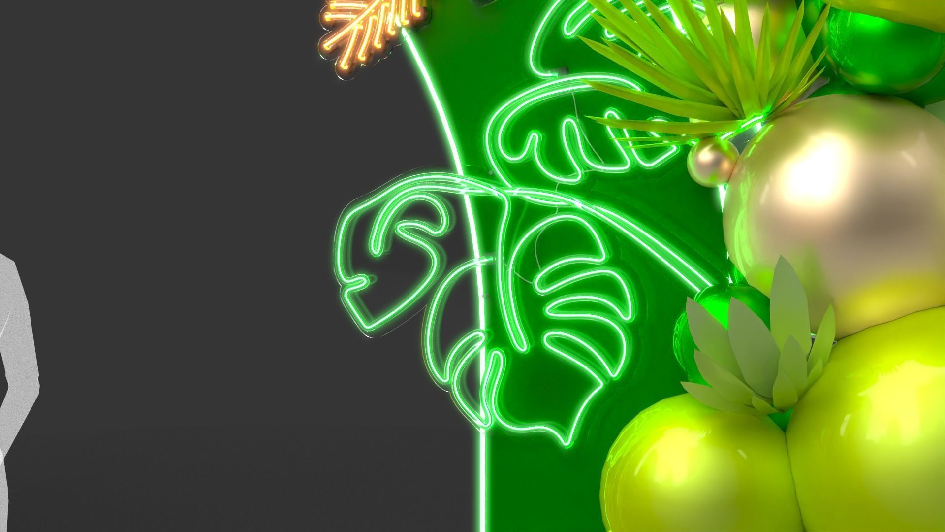 Balloon Entrance Arch 3D model_3