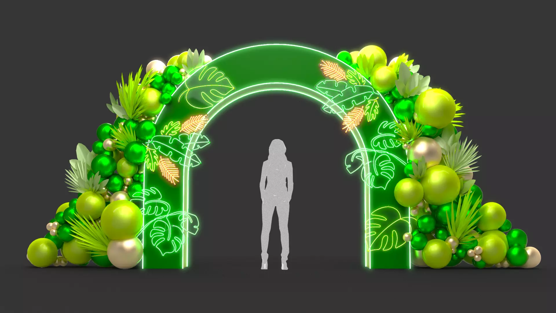 Balloon Entrance Arch 3D model_0