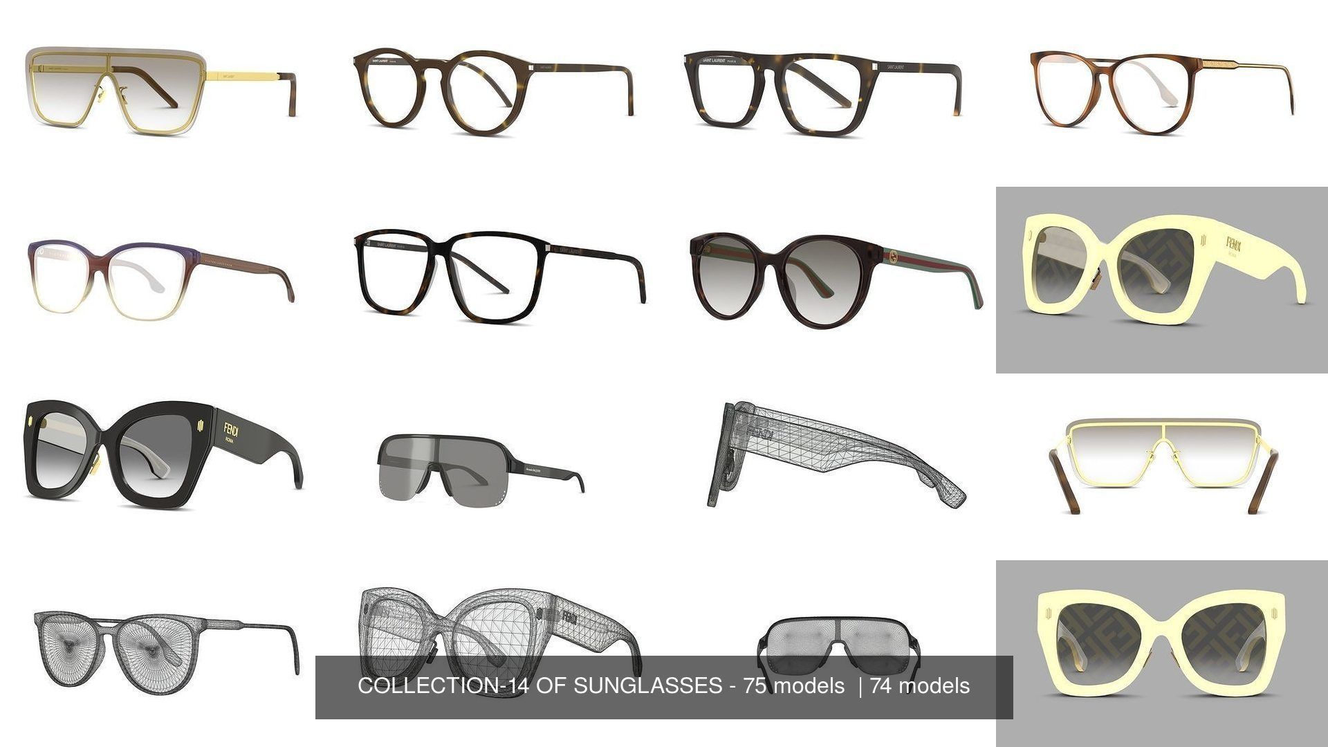 COLLECTION-13 OF SUNGLASSES - 75 models  _8