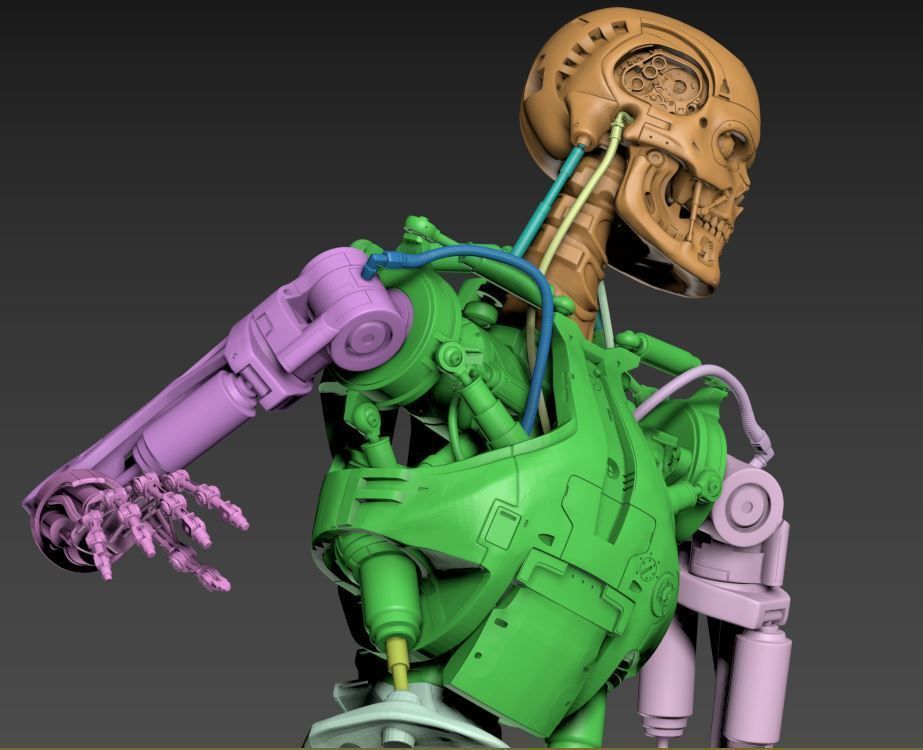 Terminator T-800 Endoskeleton Rekvizit T1 3D print model_27