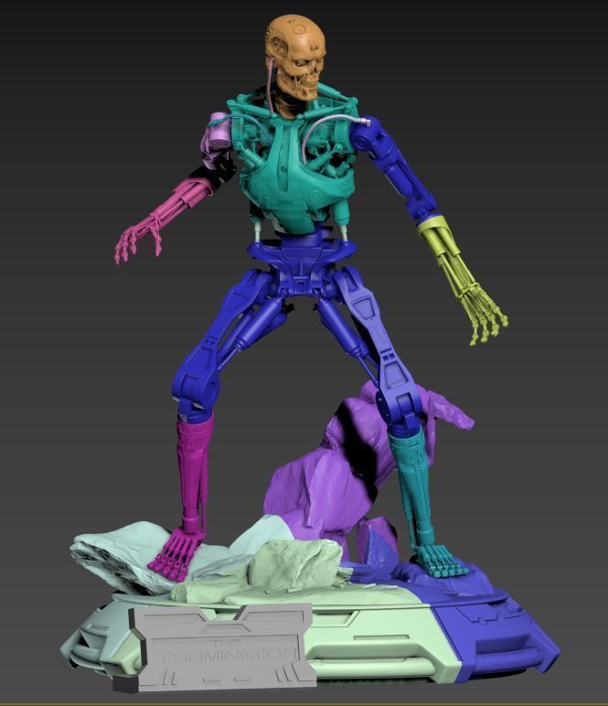 Terminator T-800 Endoskeleton Rekvizit T1 3D print model_19