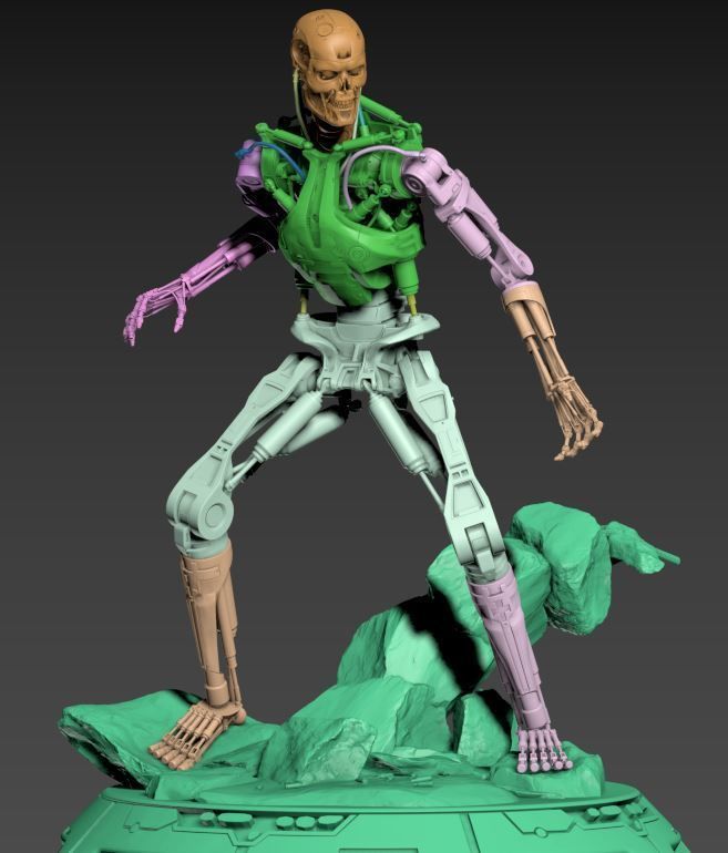 Terminator T-800 Endoskeleton Rekvizit T1 3D print model_7