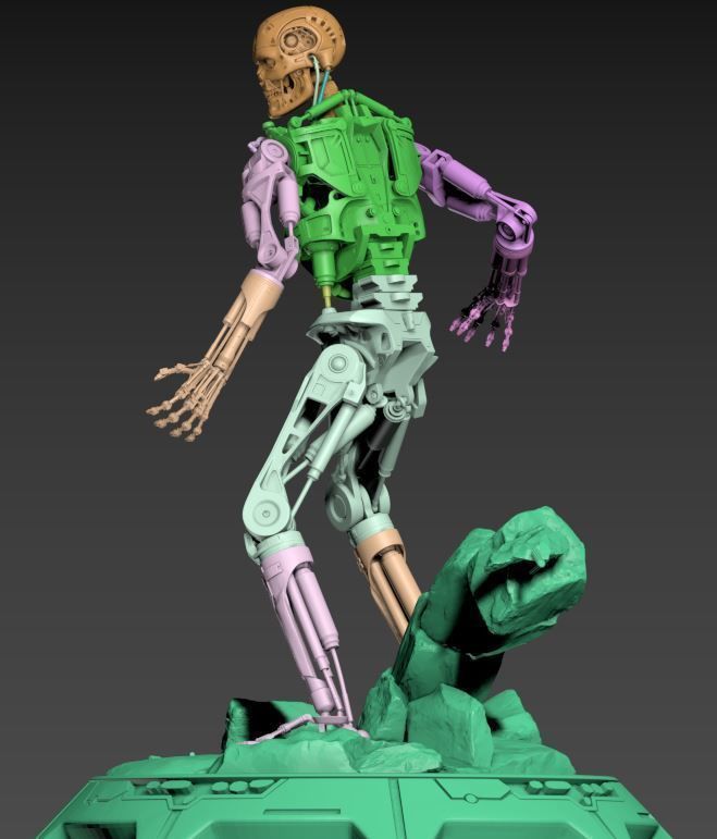 Terminator T-800 Endoskeleton Rekvizit T1 3D print model_23