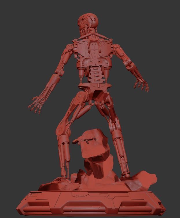 Terminator T-800 Endoskeleton Rekvizit T1 3D print model_13