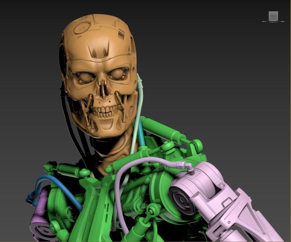 Terminator T-800 Endoskeleton Rekvizit T1 3D print model_29