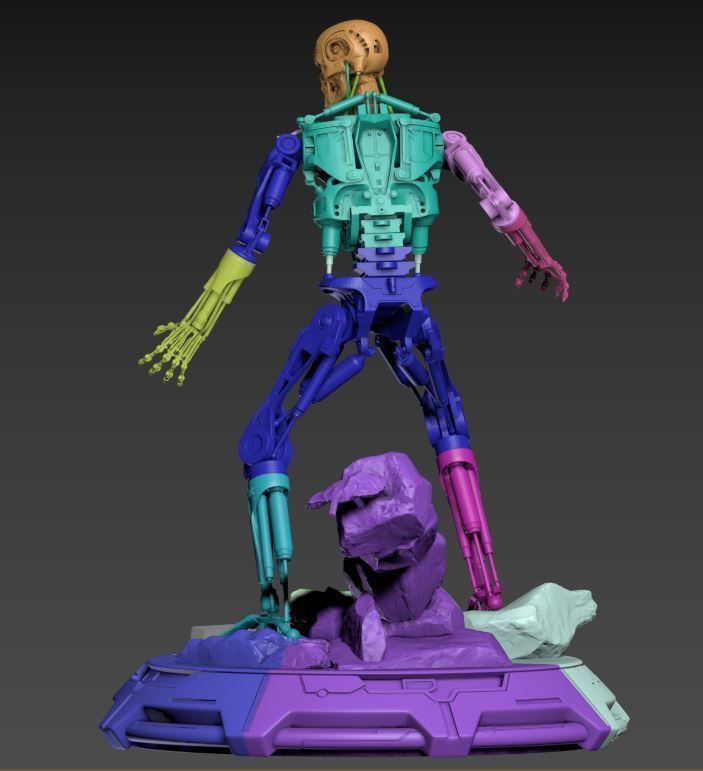 Terminator T-800 Endoskeleton Rekvizit T1 3D print model_17