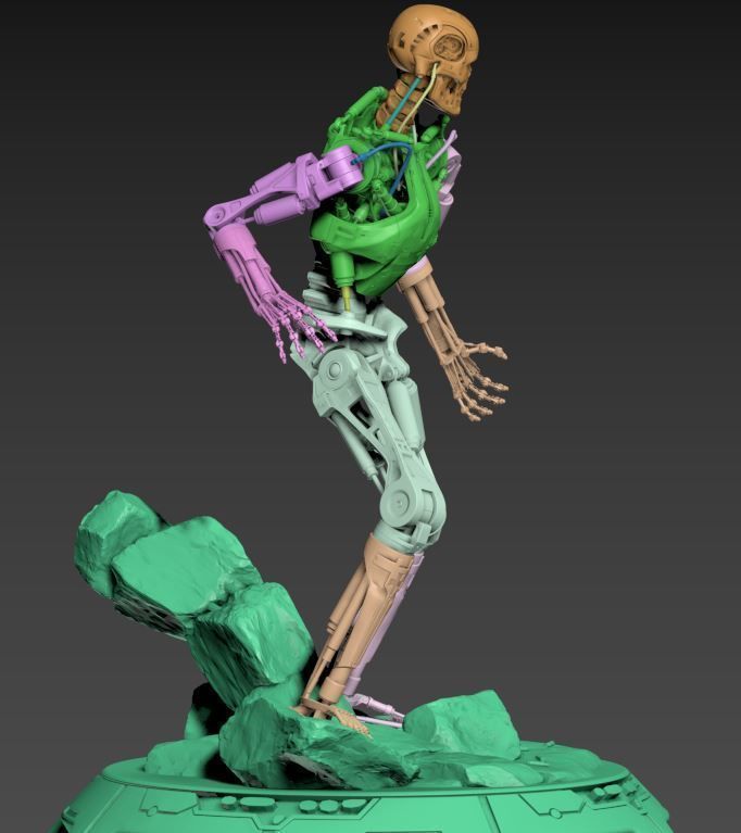 Terminator T-800 Endoskeleton Rekvizit T1 3D print model_25